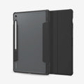 ACS09446 - Galaxy Tab S10 FE+ Case Ultra Hybrid Pro in Black showing the back and partial front