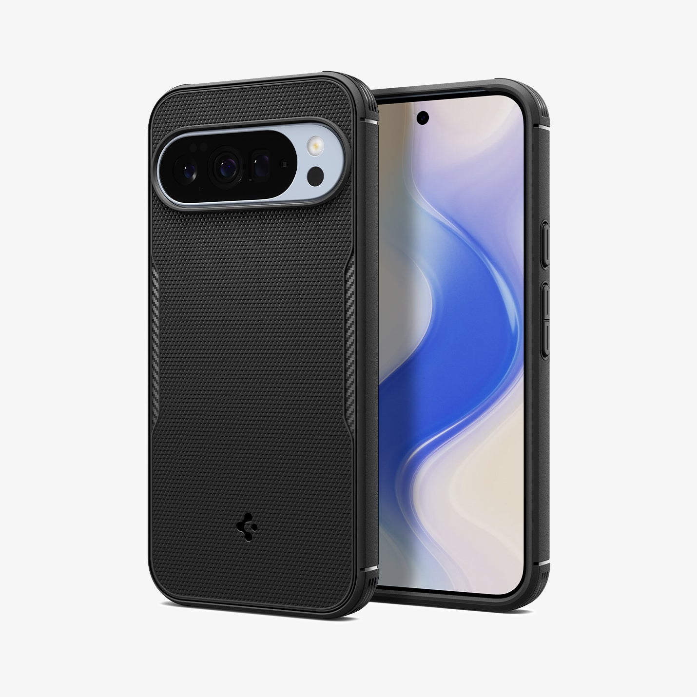ACS09805 - Pixel 10 Pro XL Case Core Armor in black showing the back and front