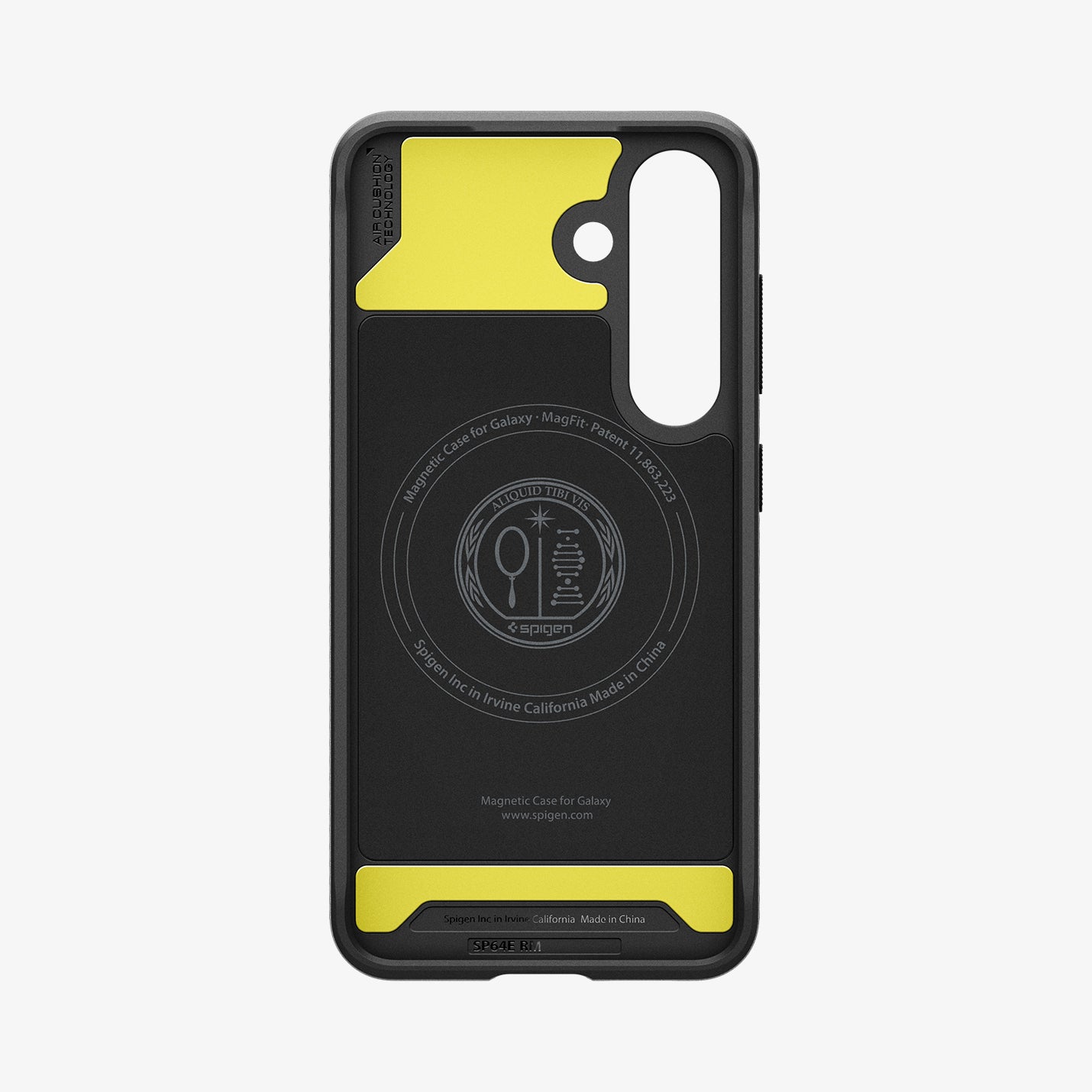ACS08977 - Galaxy S25 Plus Case Rugged Armor (MagFit) in Matte Black showing the inner