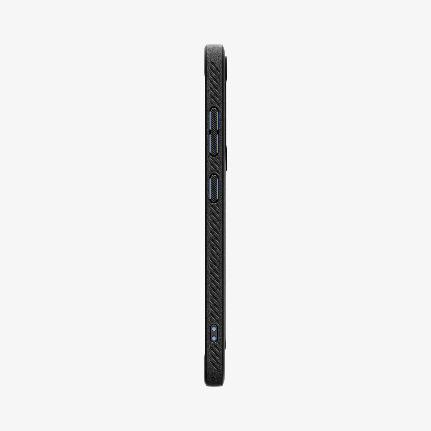 ACS08977 - Galaxy S25 Plus Case Rugged Armor (MagFit) in Matte Black showing the side