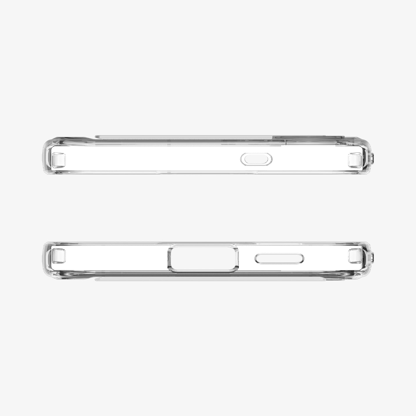 ACS10023 - Galaxy S25 FE Case Slim Armor Essential (MagFit) in clear showing the top and bottom of case