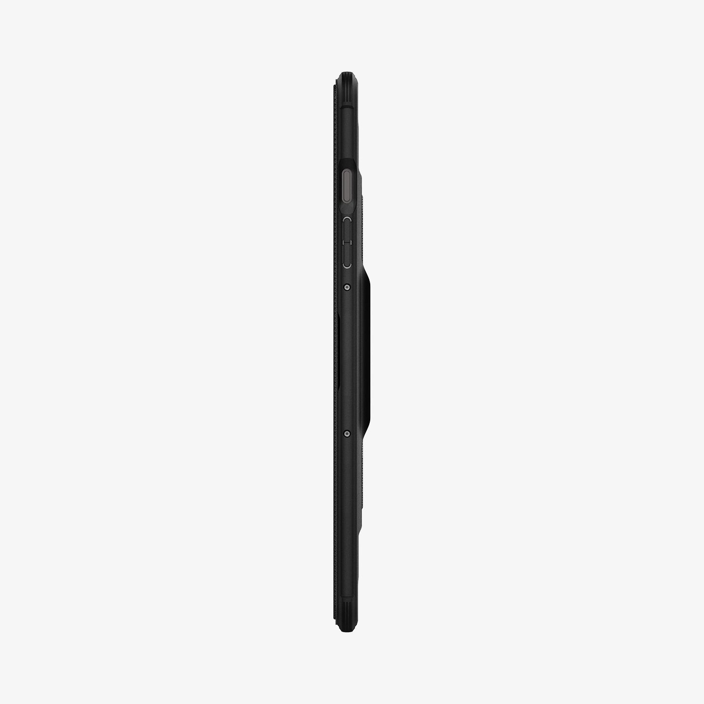 ACS09381 - Galaxy Tab S10 FE+ Case Rugged Armor Pro in Matte Black showing the side