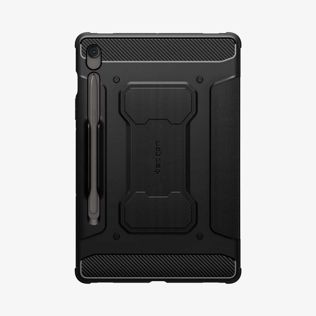 ACS09380 - Galaxy Tab S10 FE Case Rugged Armor Pro in Matte Black showing the back
