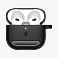 ACS08642 - AirPods 4 Pro Case Rugged Armor in Matte Black showing the front, half open