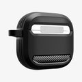 ACS08642 - AirPods 4 Pro Case Rugged Armor in Matte Black showing the back and partial side
