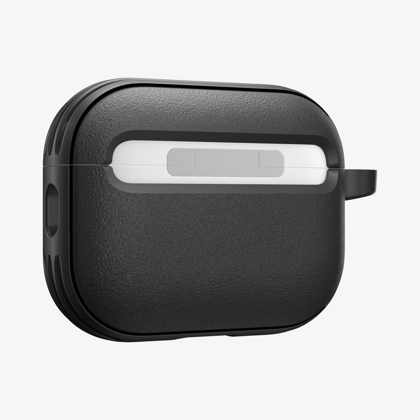 ACS09826 - AirPods Pro 3 Spigen Vault in Matte Black showing the back and side