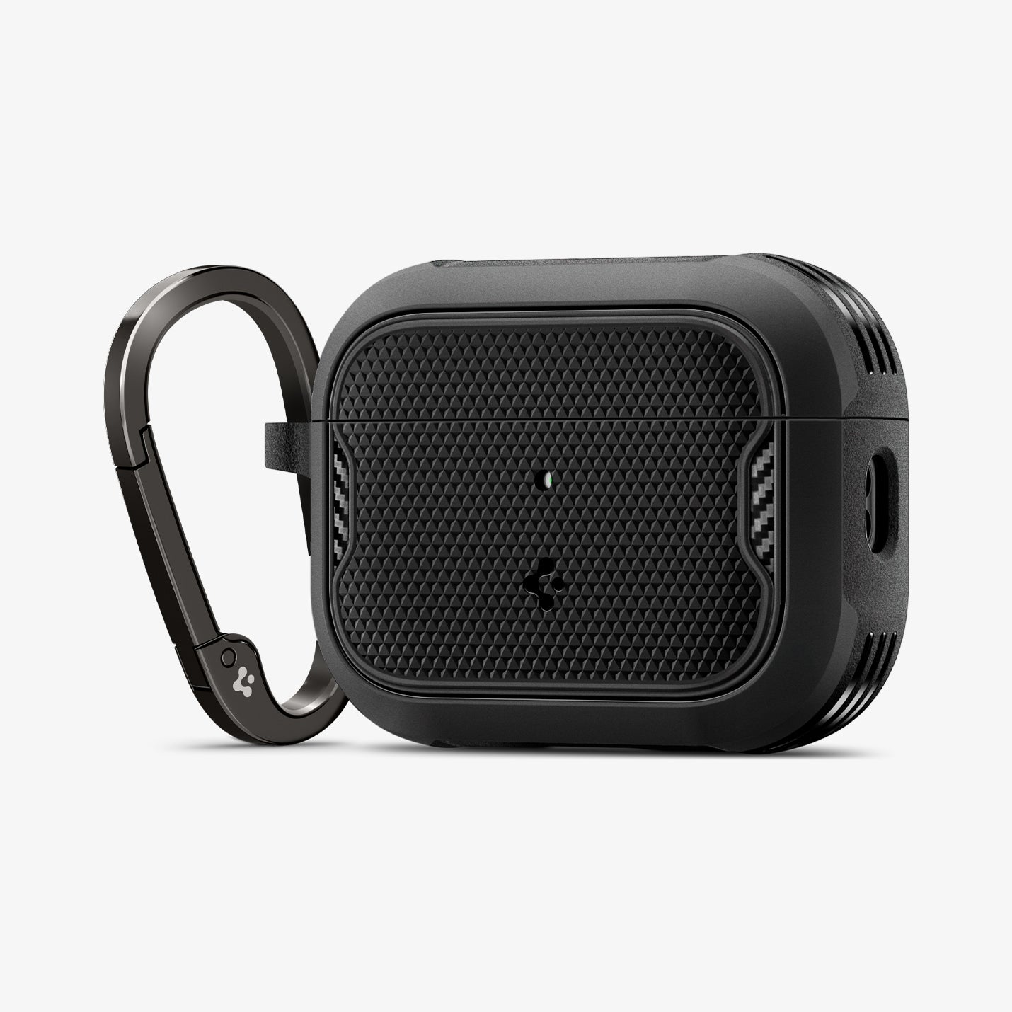 ACS09833 - AirPods Pro 3 Core Armor showing the front and side with carabiner