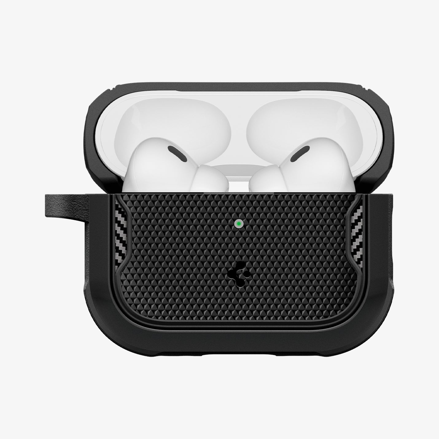 ACS09833 - AirPods Pro 3 Core Armor showing the front with top open and AirPods inside