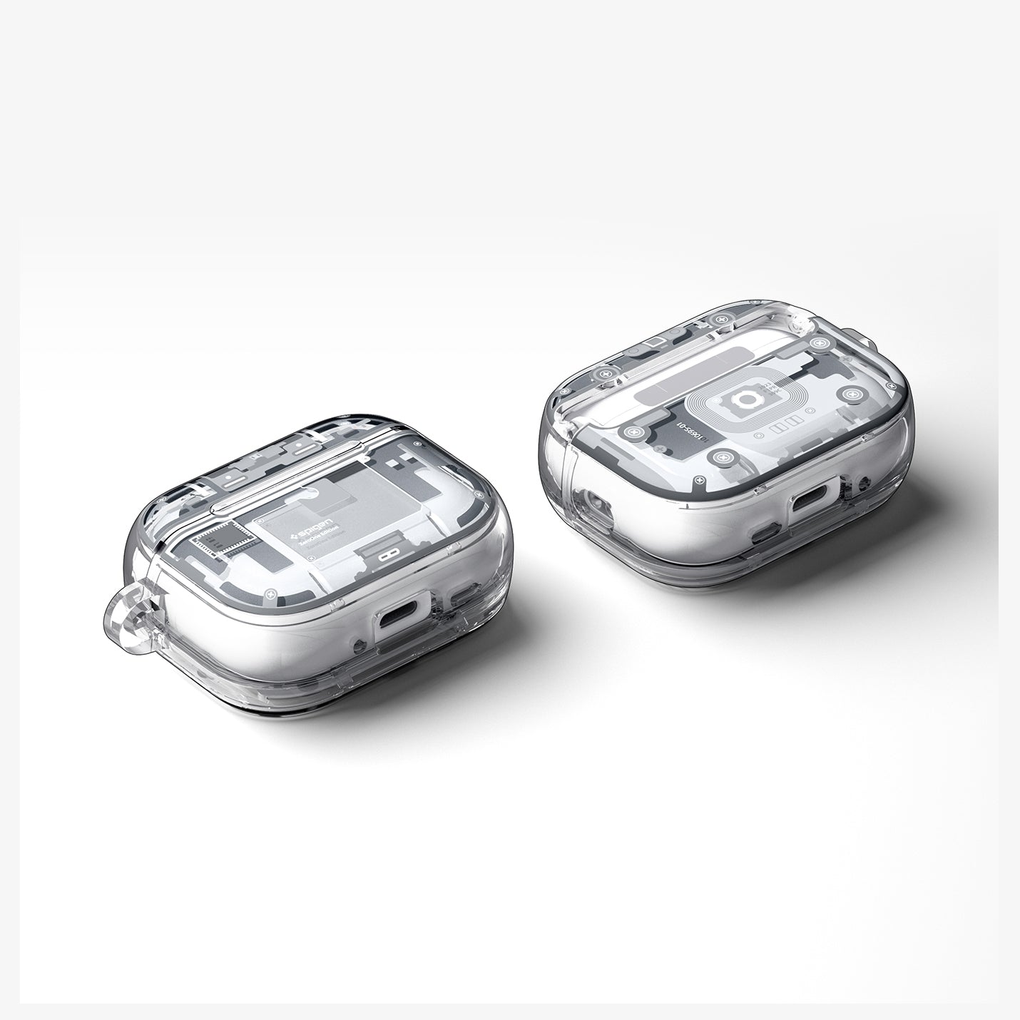 ACS10018 - AirPods Pro 3 Series Ultra Hybrid Zero One (MagFit) in Zero One White showing front, back and sides