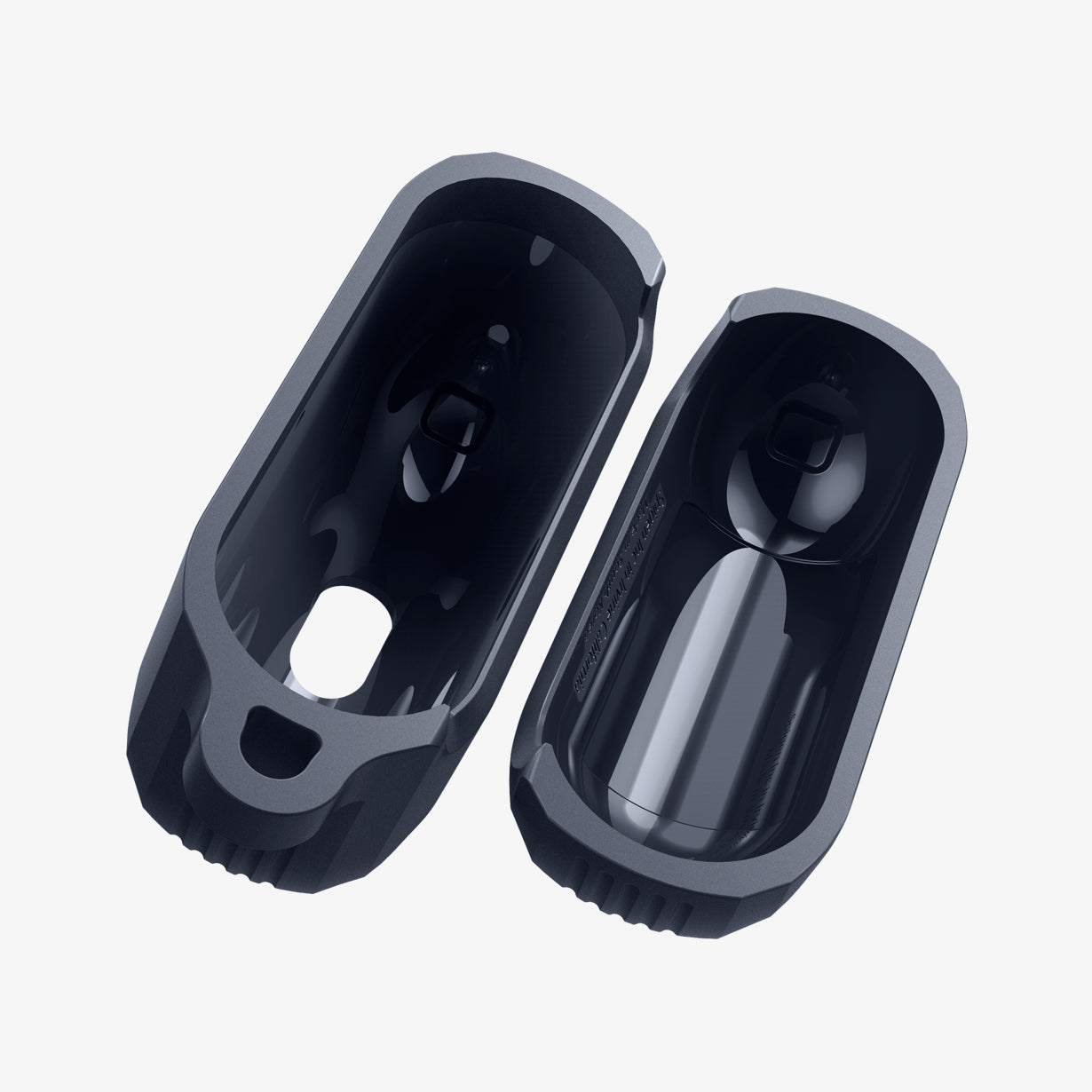 ASD01442 - AirPods Pro Rugged Armor in Charcoal Gray showing the inside of case