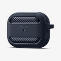 ASD01442 - AirPods Pro Rugged Armor in Charcoal Gray showing the front and partial side