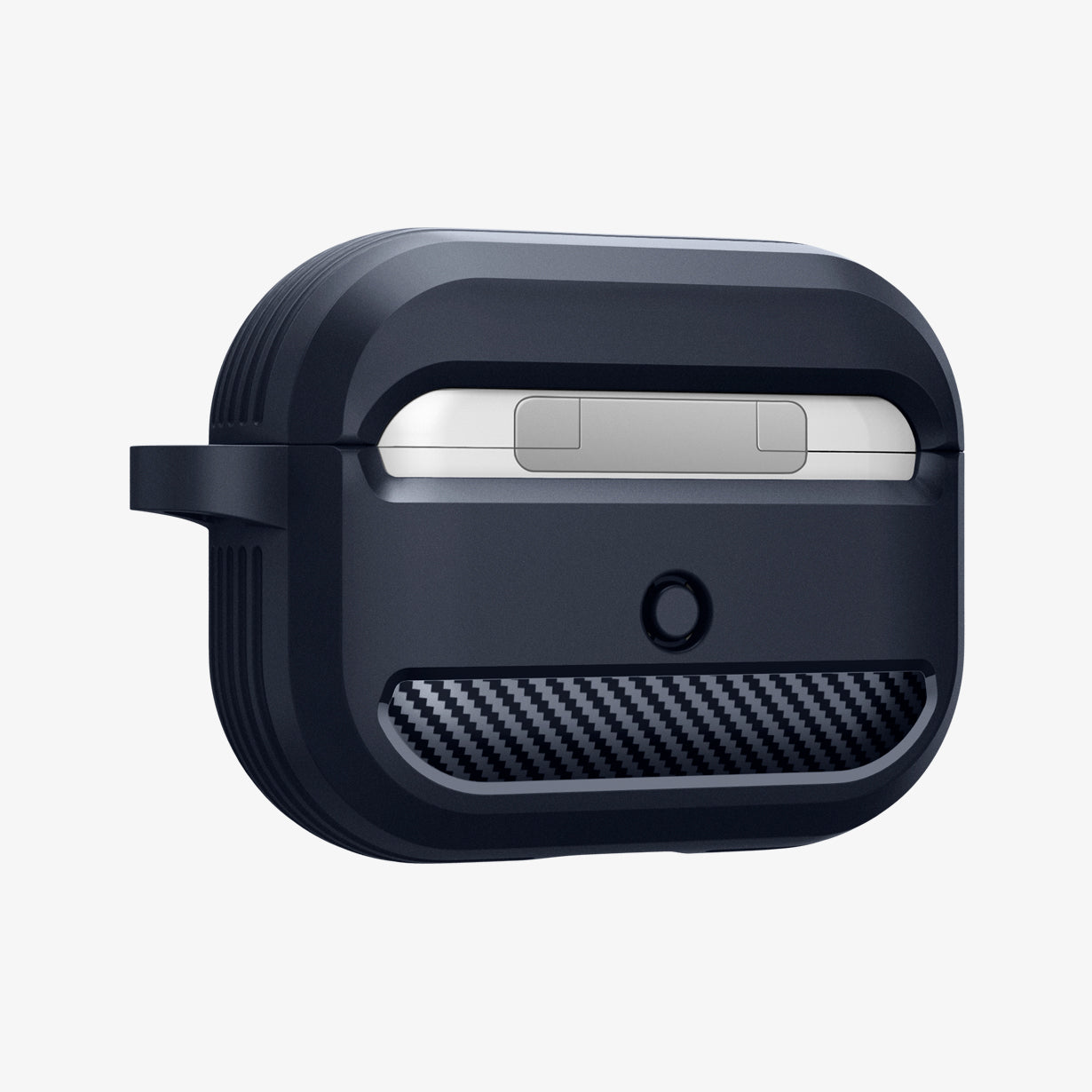ASD01442 - AirPods Pro Rugged Armor in Charcoal Gray showing the the back and side