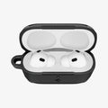 ACS09822 - AirPods Pro 3 Rugged Armor in Matte Black showing the front, half open