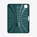 ACS07759 - iPad Pro 11-inch (2024) Case Urban Fit in Midnight Green showing the inner with spider web pattern