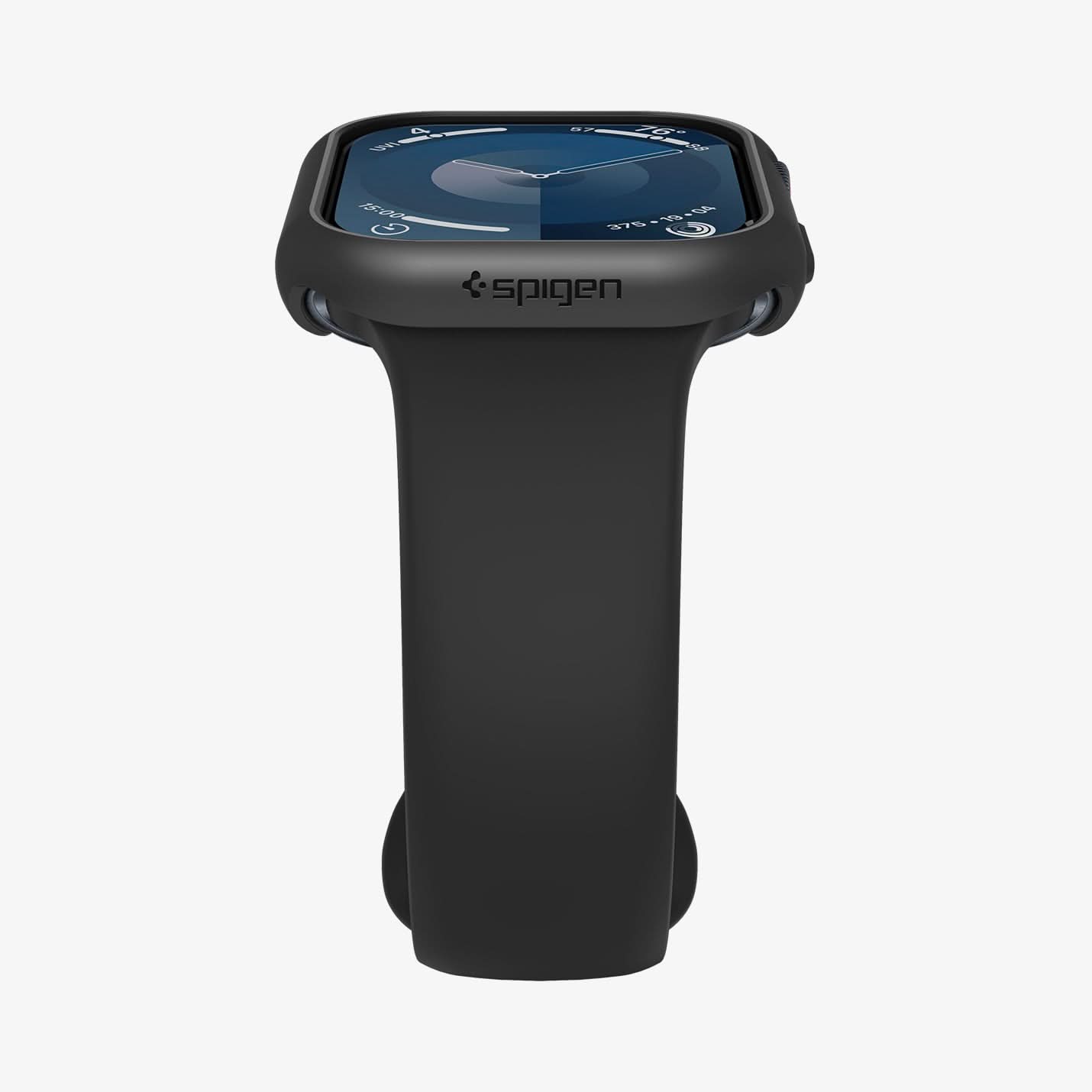 ACS08588 - Apple Watch 10 (42mm) Case Thin Fit in Black showing the partial front and side