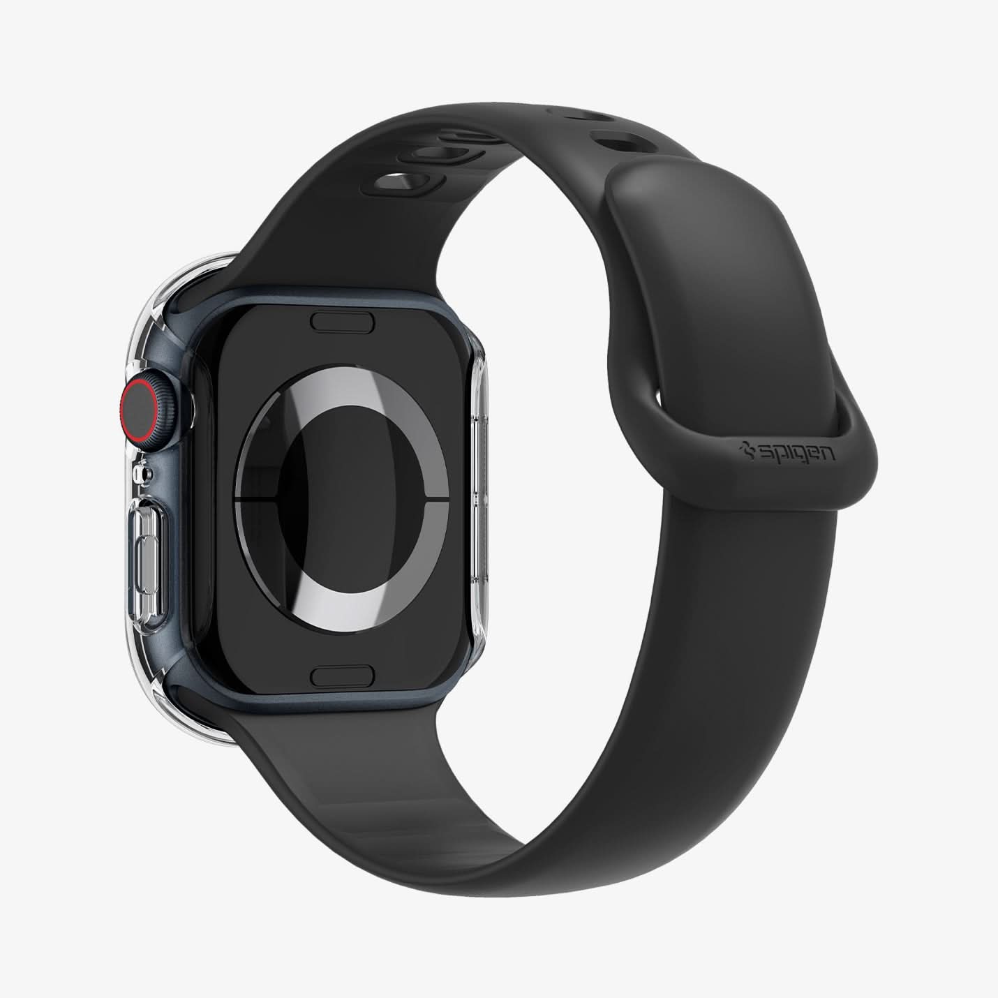 ACS08589 - Apple Watch 10 (42mm) Case Thin Fit in Crystal Clear showing the back, partial side, inner and back