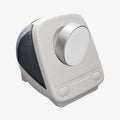 AMP09340 - Apple Watch Classic C1 Charger Stand in graphite showing case with charging cable in.