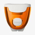 AMP09342 - Apple Watch Classic C1 Charger Stand in tangerine showing top.