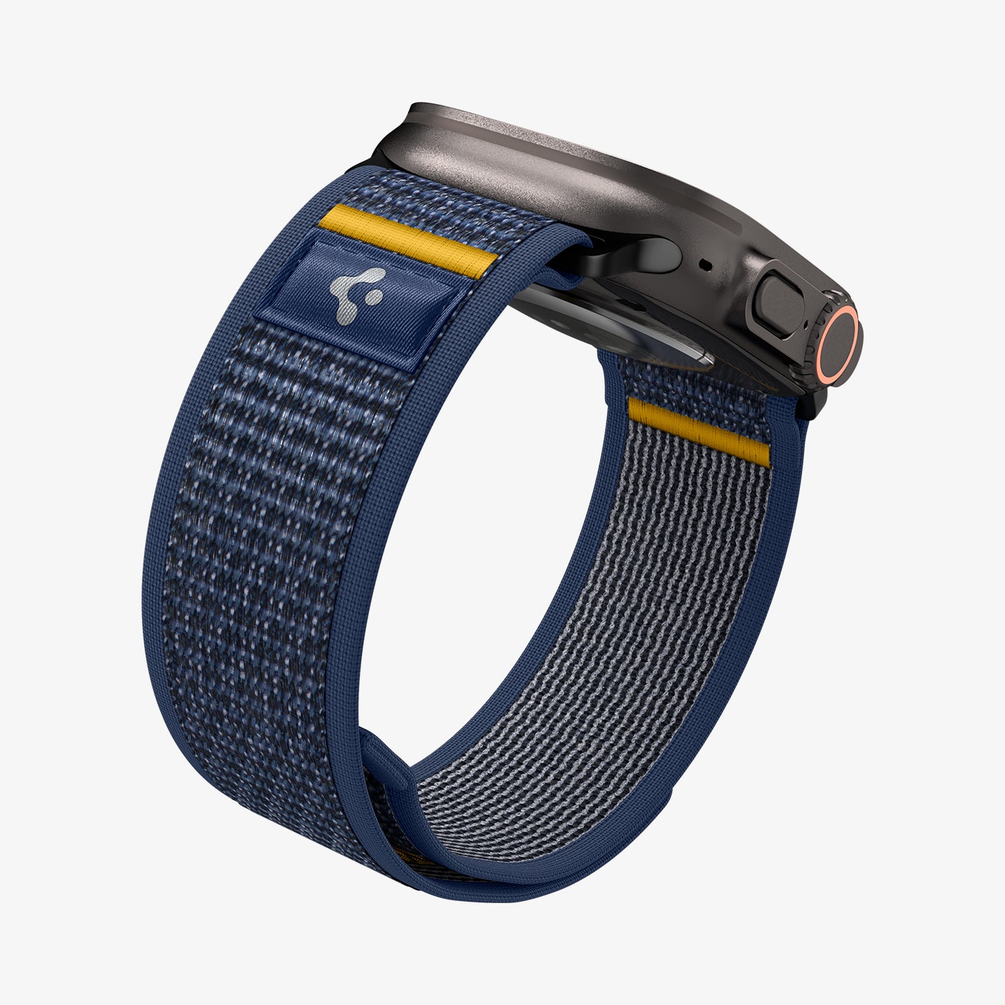 AMP09036 - Apple Watch 10 (46mm) Athlex Air in Active Navy showing the sides and partial bottom