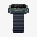 ACS07383 - Apple Watch (49mm) Rugged Armor in Abyss Green showing the front and partial side