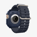 ACS07382 - Apple Watch (49mm) Rugged Armor in Navy Blue showing the back, partial inner side and bottom