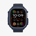 ACS07382 - Apple Watch (49mm) Rugged Armor in Navy Blue showing the front and partial side