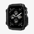 ACS08597 - Apple Watch 10 (46mm) Case Rugged Armor in Matte Black showing the front, partial side