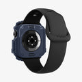 ACS08599 - Apple Watch 10 (46mm) Case Rugged Armor in Navy Blue showing the back, partial sides, inner and bottom