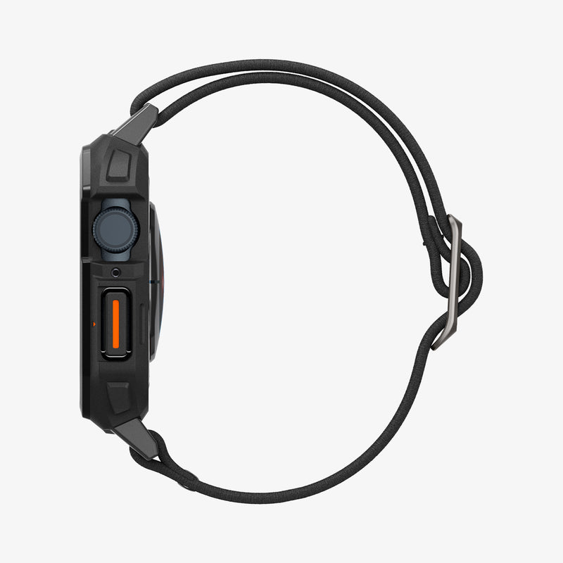 ACS07103 - Apple Watch (45mm) Lite Fit Pro in Matte Black showing the side