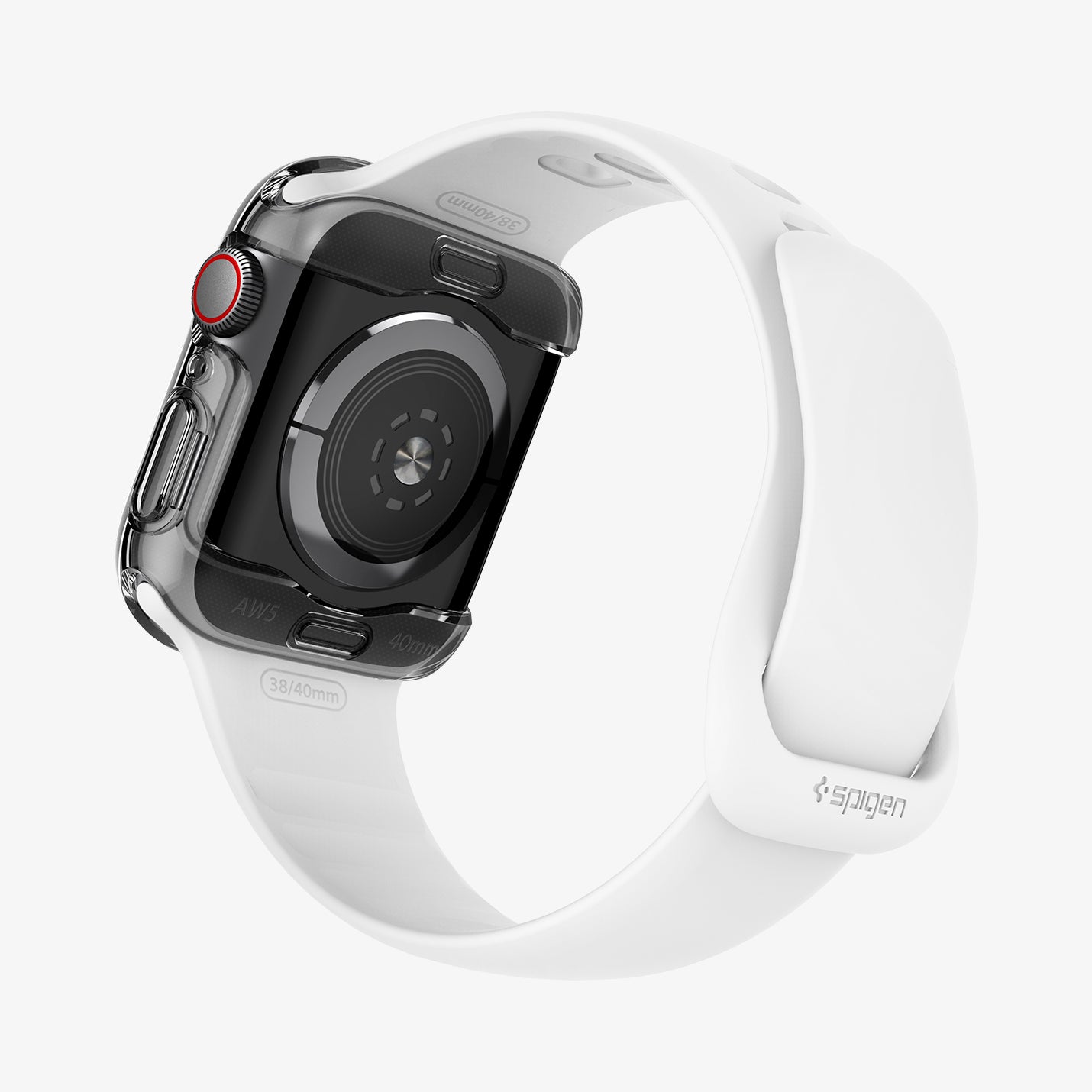 ACS00427 - Apple Watch Series (Apple Watch (40mm)) Case Ultra Hybrid in crystal clear showing the back