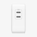 ACH02081 - ArcStation™ Pro GaN 70W Dual Port Wall Charger PE2007 in White showing the top of a charger with 2 usb c-type ports