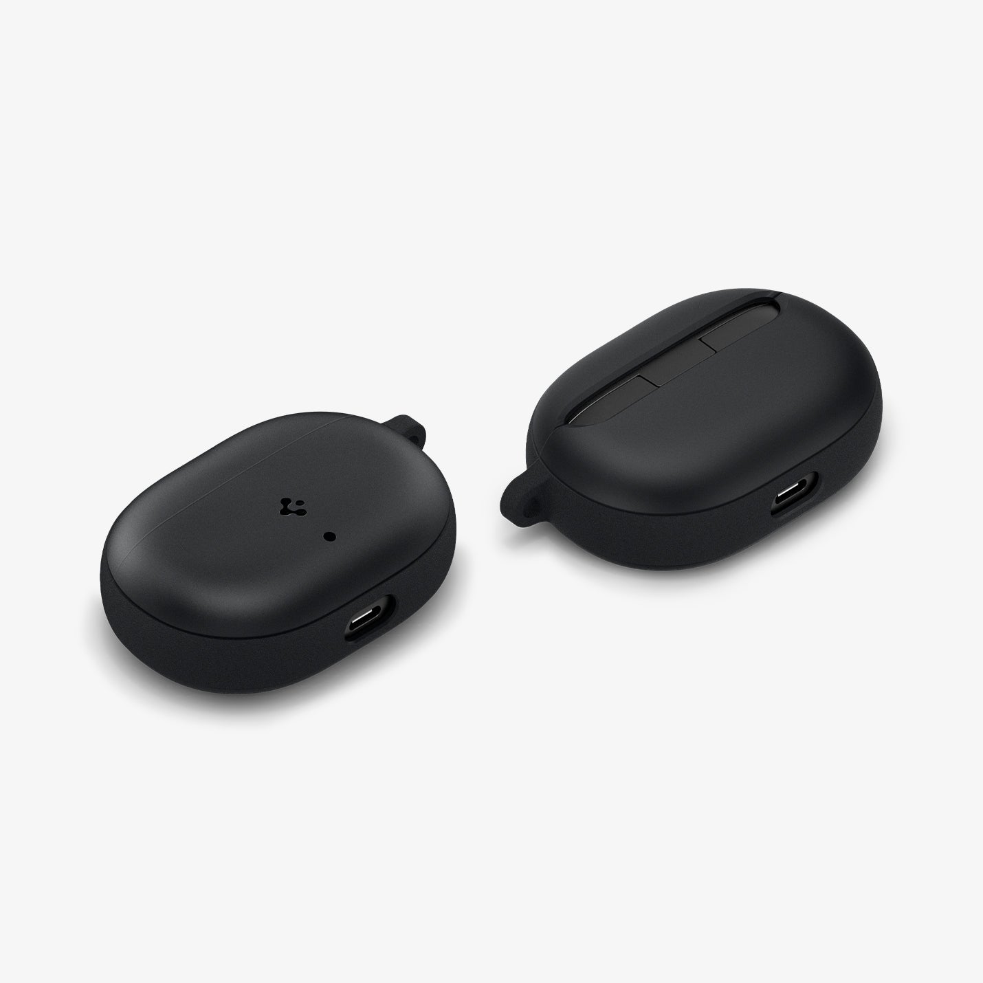 ACS04557 - Beats Earbuds Buds Case Silicone Fit in black showing the front, back and bottom