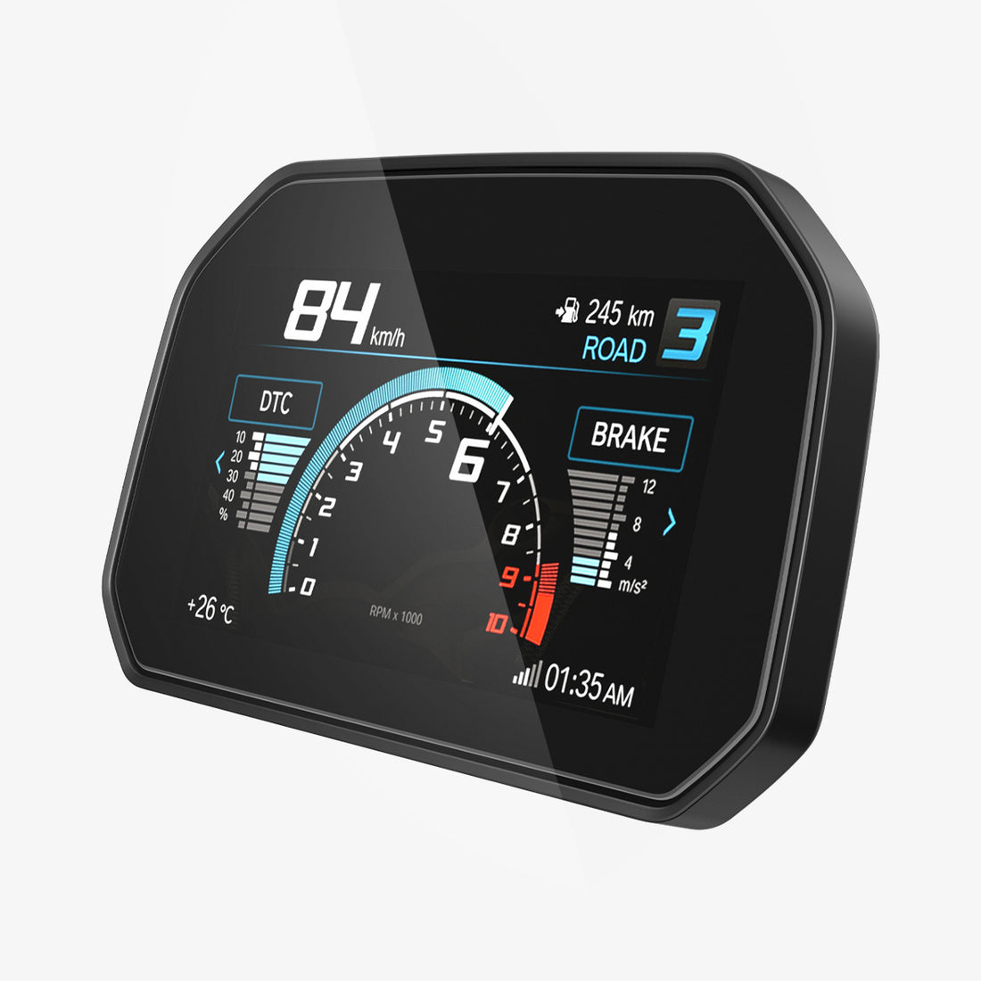 AGL06507 - BMW Motorrad Screen Protector GLAS.tR SLIM showing the touch screen display, screen protector and packaging