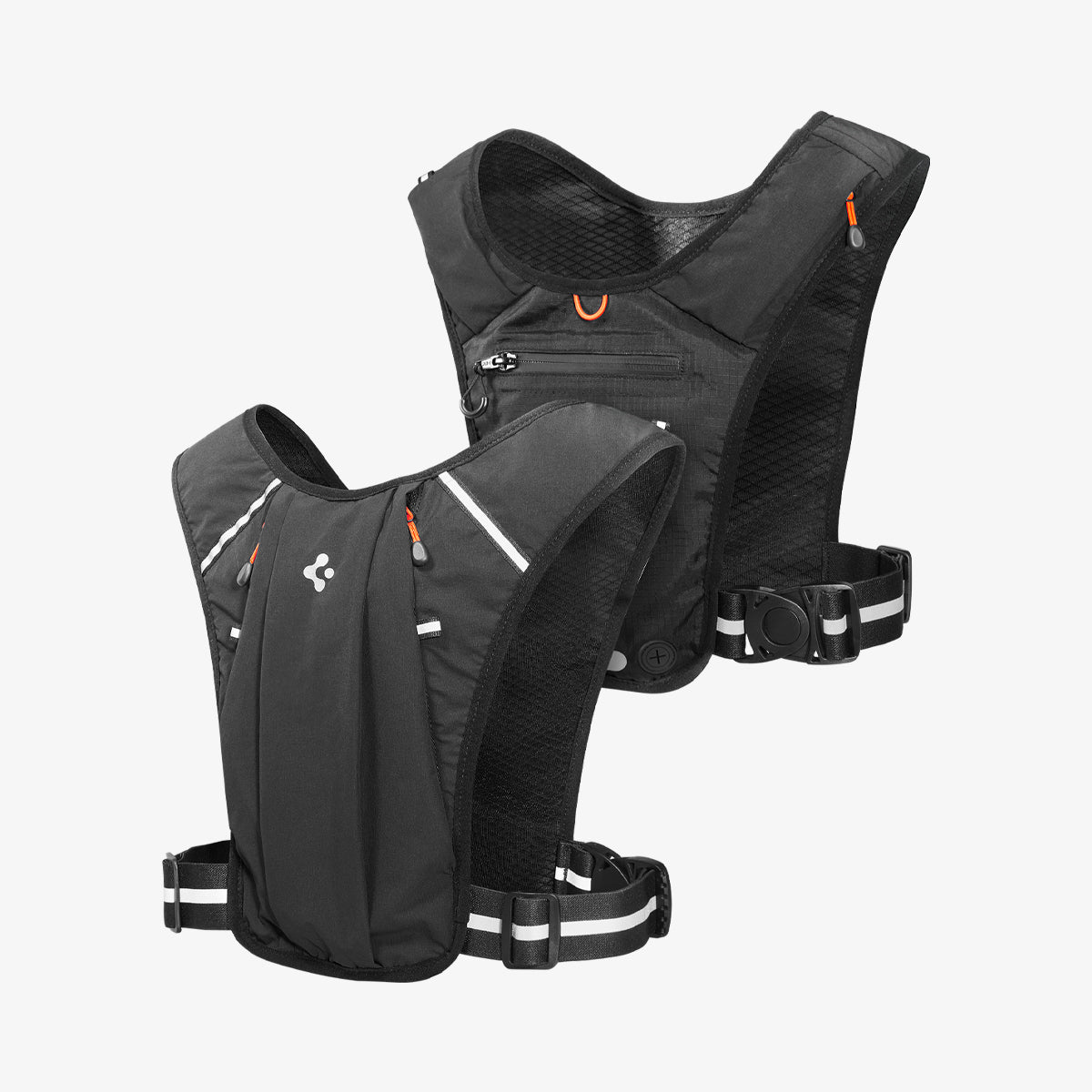 AMP07603 - Dynamic Shield™ Running Vest | A720 in Black showing the back, partial front and inner