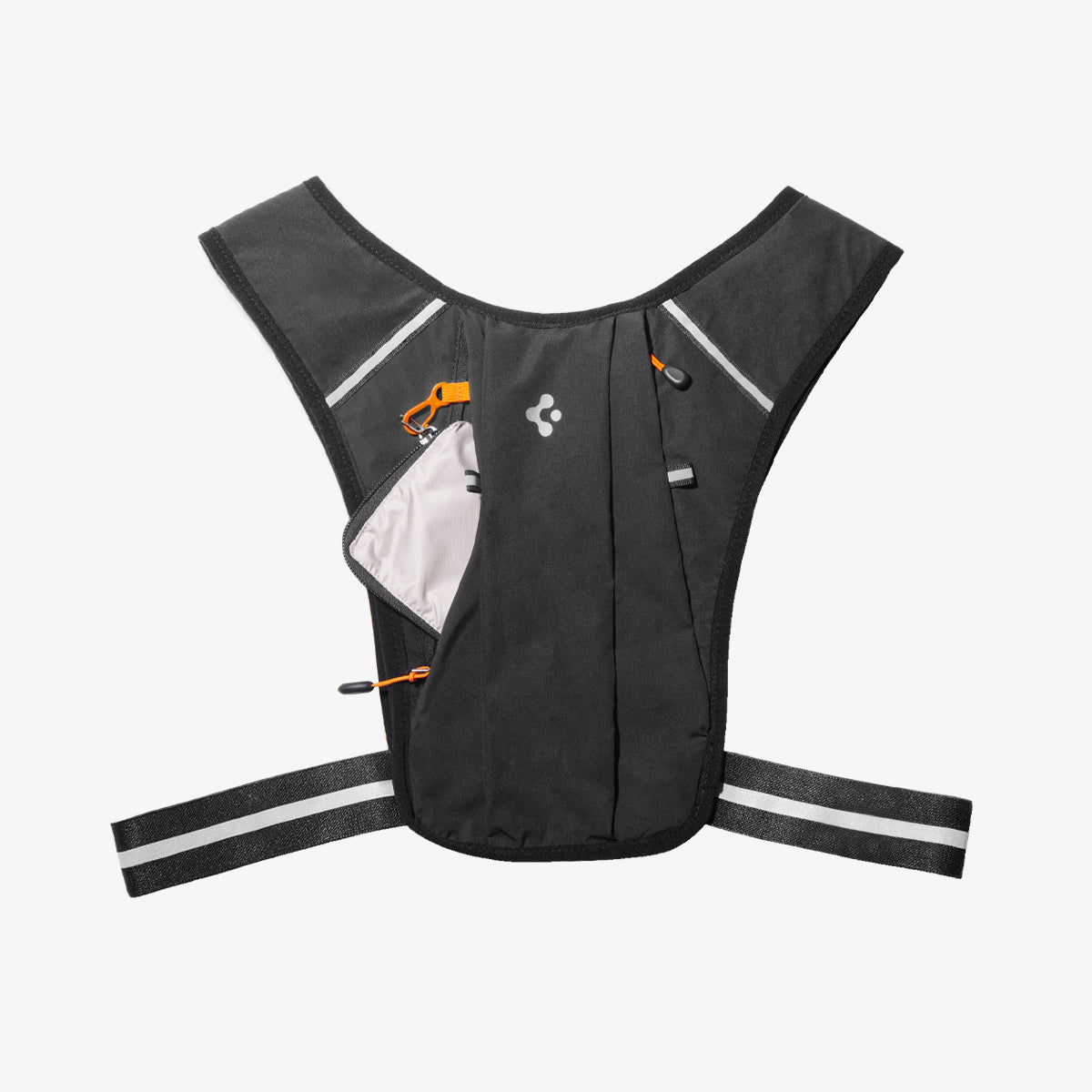 AMP07603 - Dynamic Shield™ Running Vest | A720 in Black showing the back with side pockets