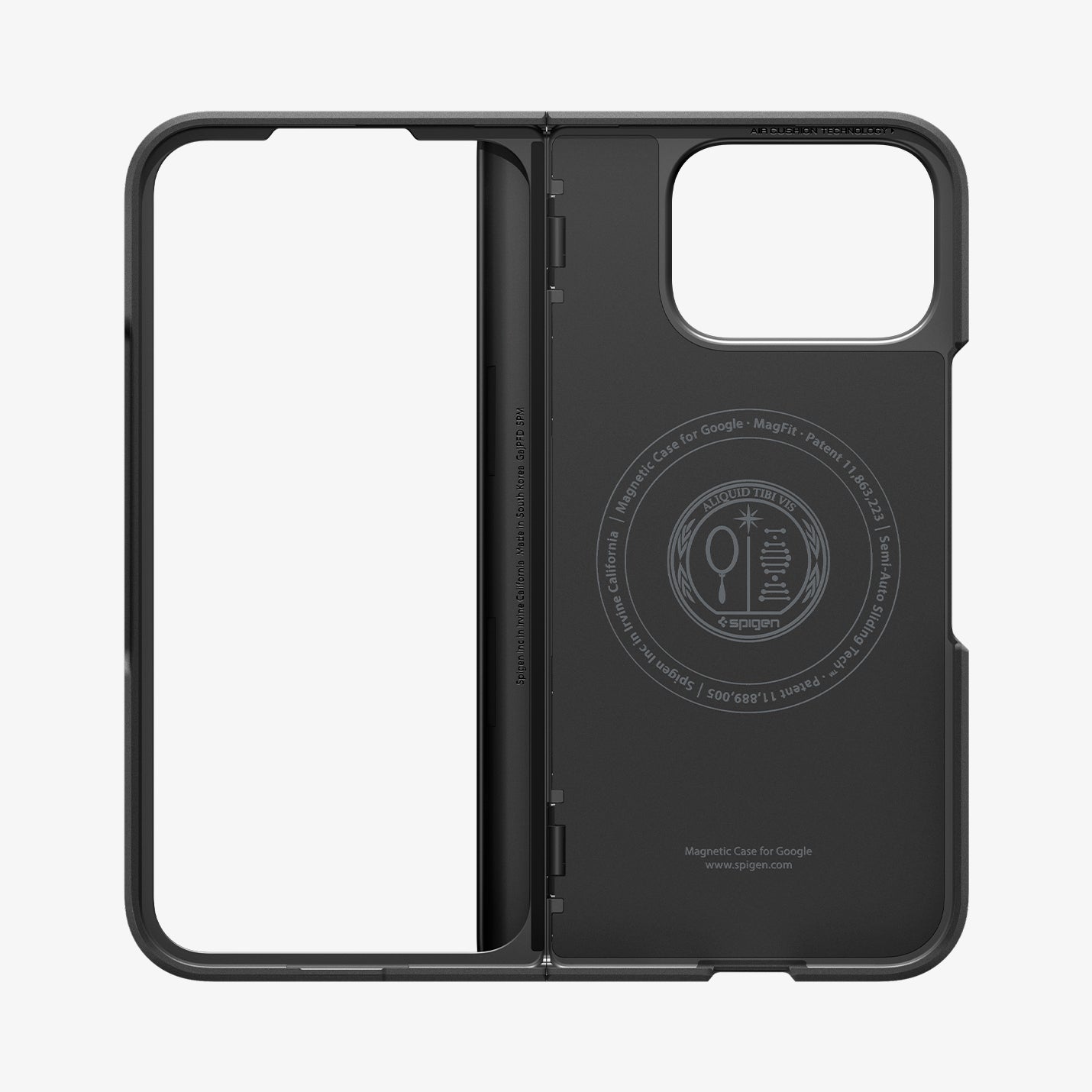 ACS09741 - Pixel 10 Pro Fold Case Slim Armor Pro (MagFit) in black showing the inside of case