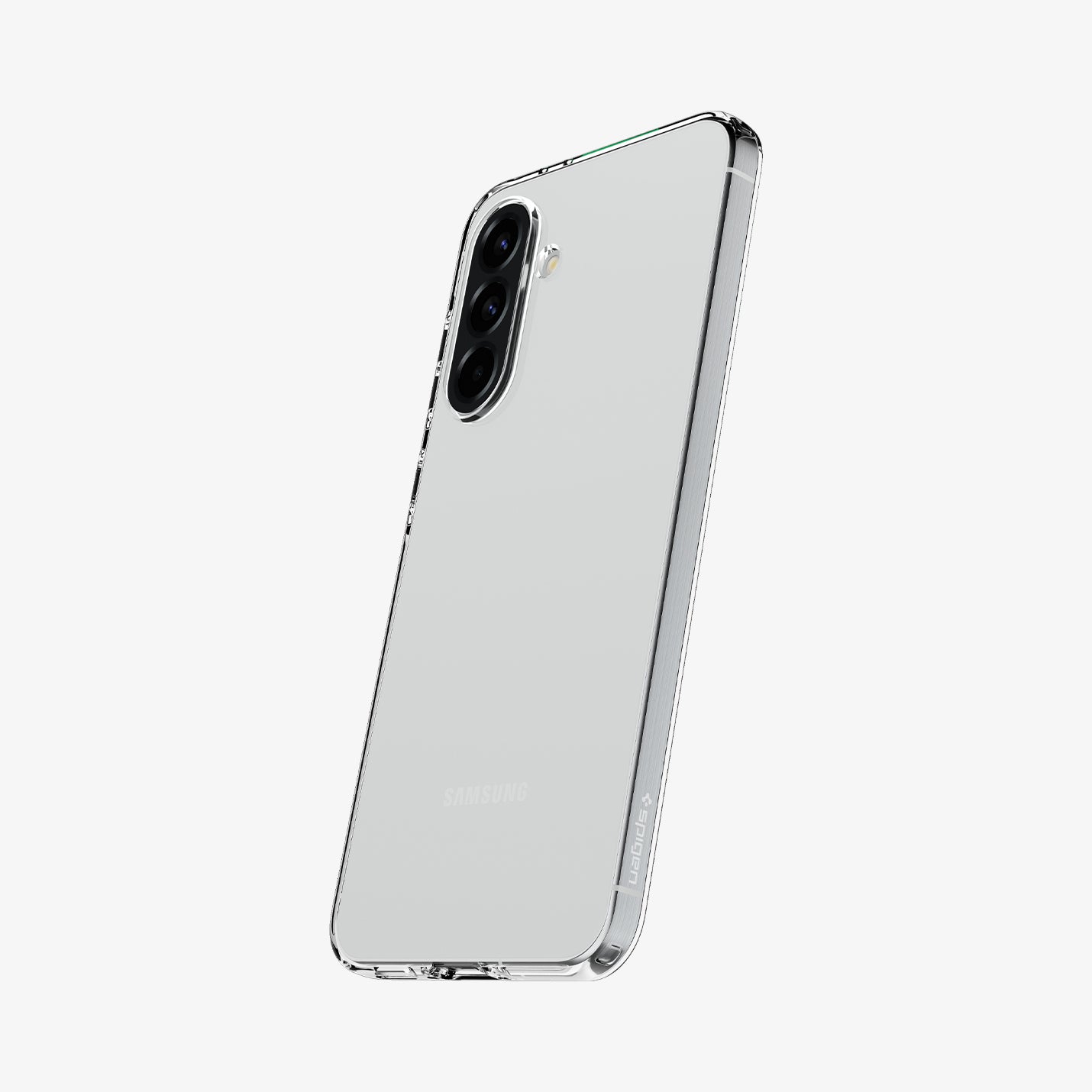 ACS09296 - Galaxy A56 5G Case Liquid Crystal in Crystal Clear showing the back, partial side and bottom