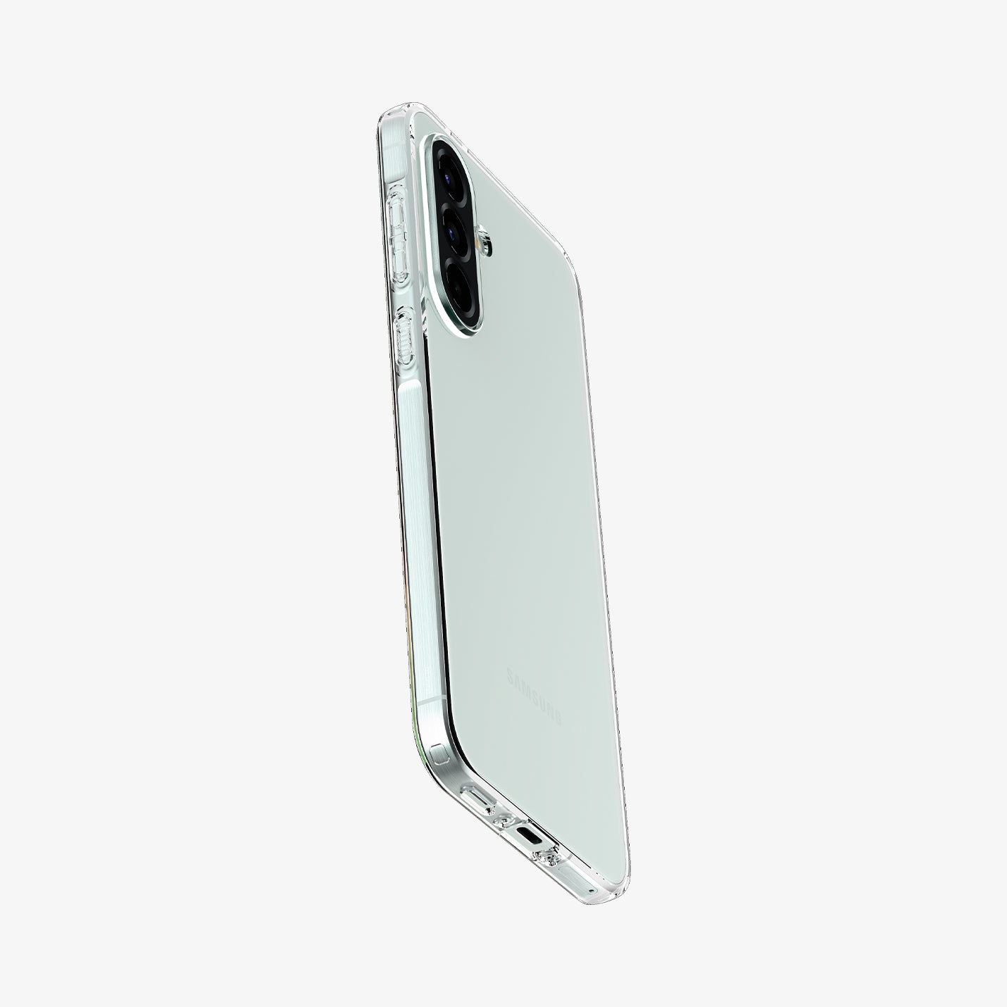 ACS09296 - Galaxy A56 5G Case Liquid Crystal in Crystal Clear showing the partial back, partial side and bottom