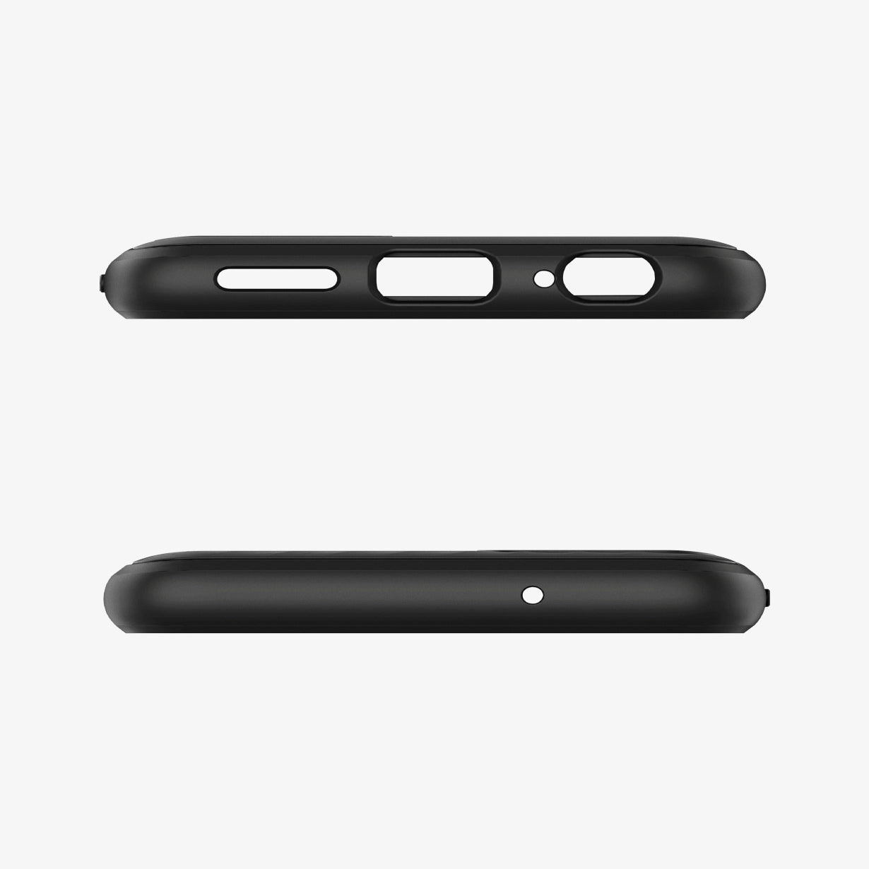 ACS04297 - Galaxy A03s (NA) Case Core Armor in Matte Black showing the top and bottom