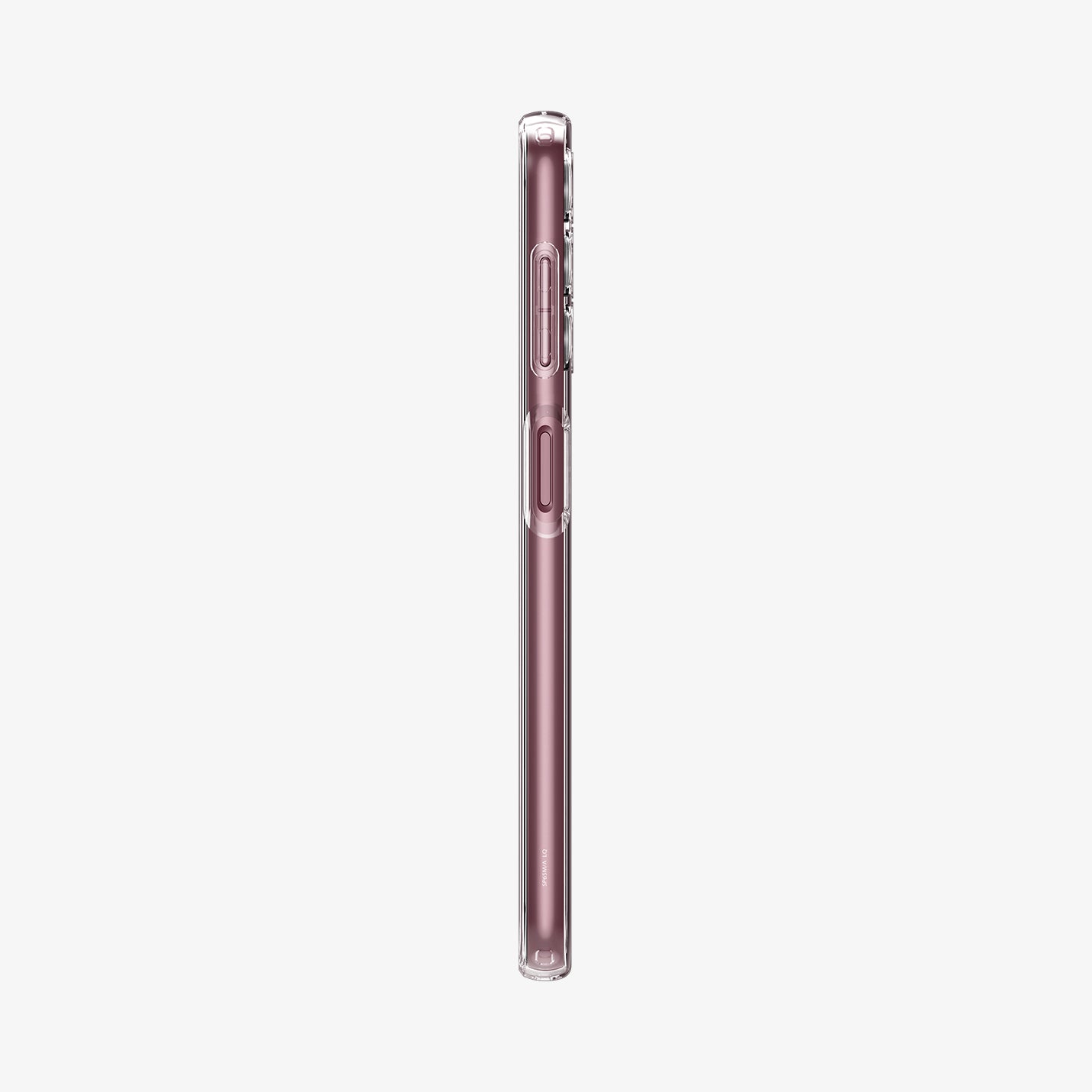 ACS05849 - Galaxy A14 5G (NA) Case Liquid Crystal in Crystal Clear showing the side with side buttons