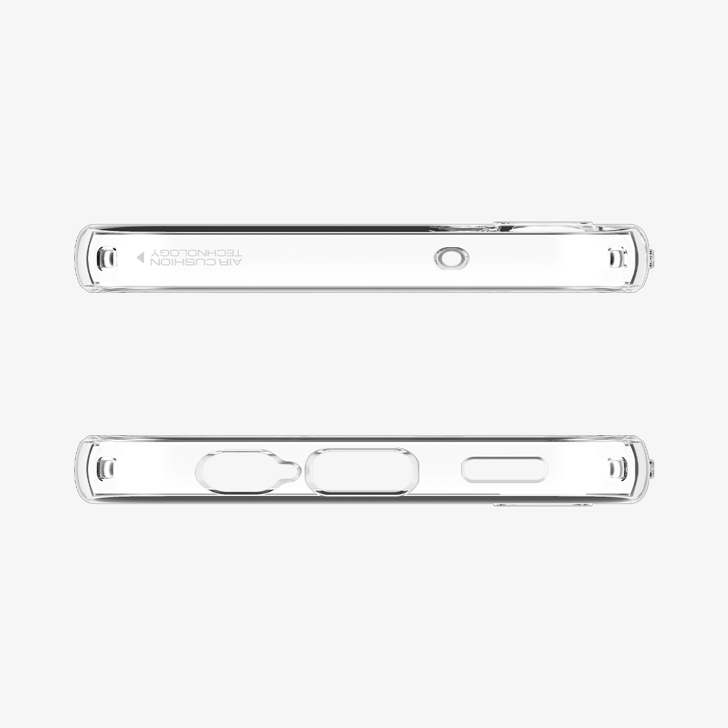ACS05849 - Galaxy A14 5G (NA) Case Liquid Crystal in Crystal Clear showing the top and bottom