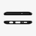 ACS00974 - Galaxy A21s Case Rugged Armor in Matte Black showing the top and bottom