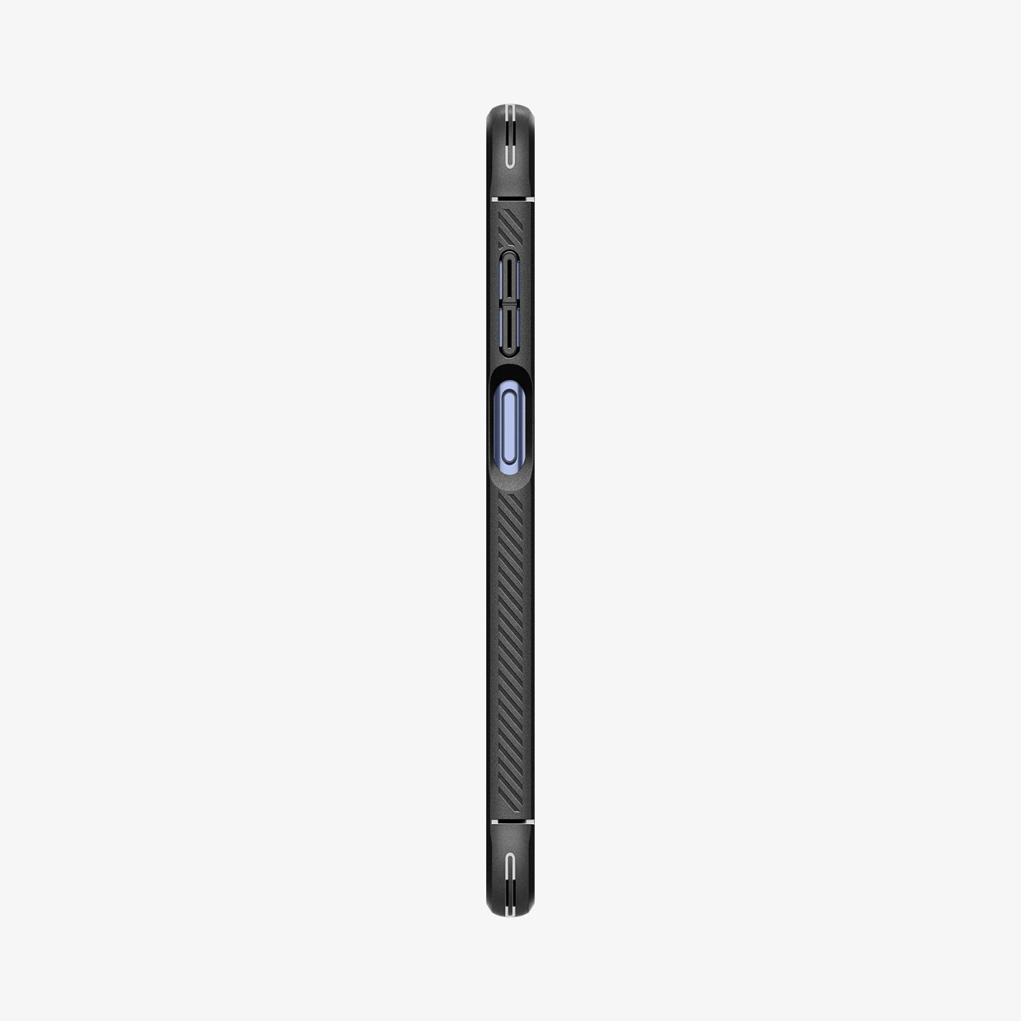 ACS06831 - Galaxy A25 5G Case Rugged Armor in Matte Black showing the side with side buttons