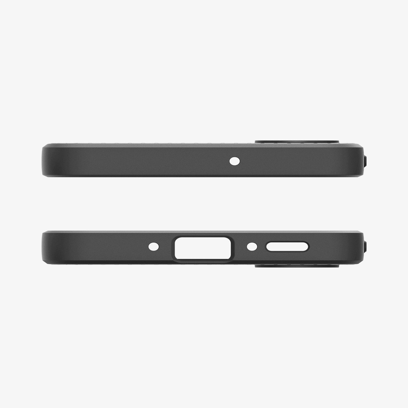 ACS09290 - Galaxy A26 5G Case Liquid Air in Matte Black showing the top and bottom