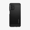 ACS03046 - Galaxy A32 5G Case Rugged Armor in Matte Black showing the back
