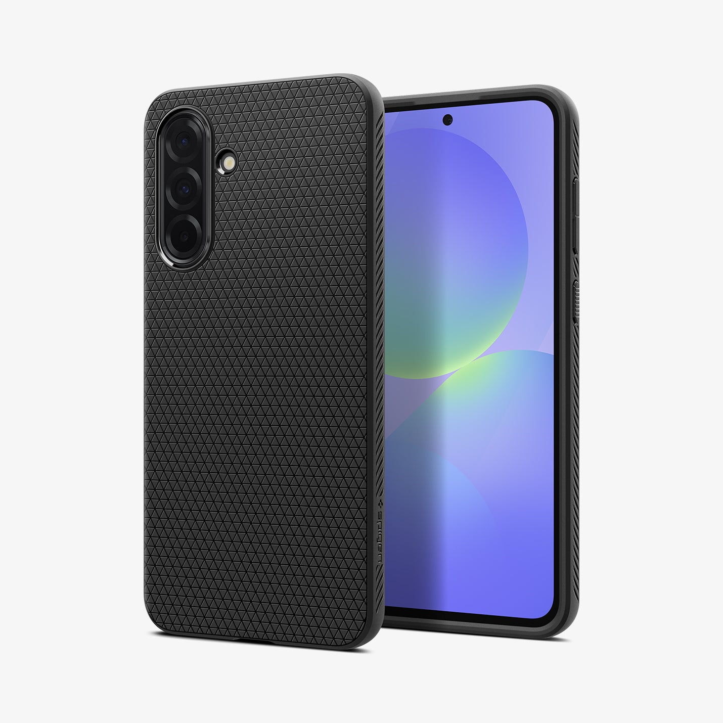 ACS09199 - Galaxy A36 5G Case Liquid Air in Matte Black showing the back, partial front and sides