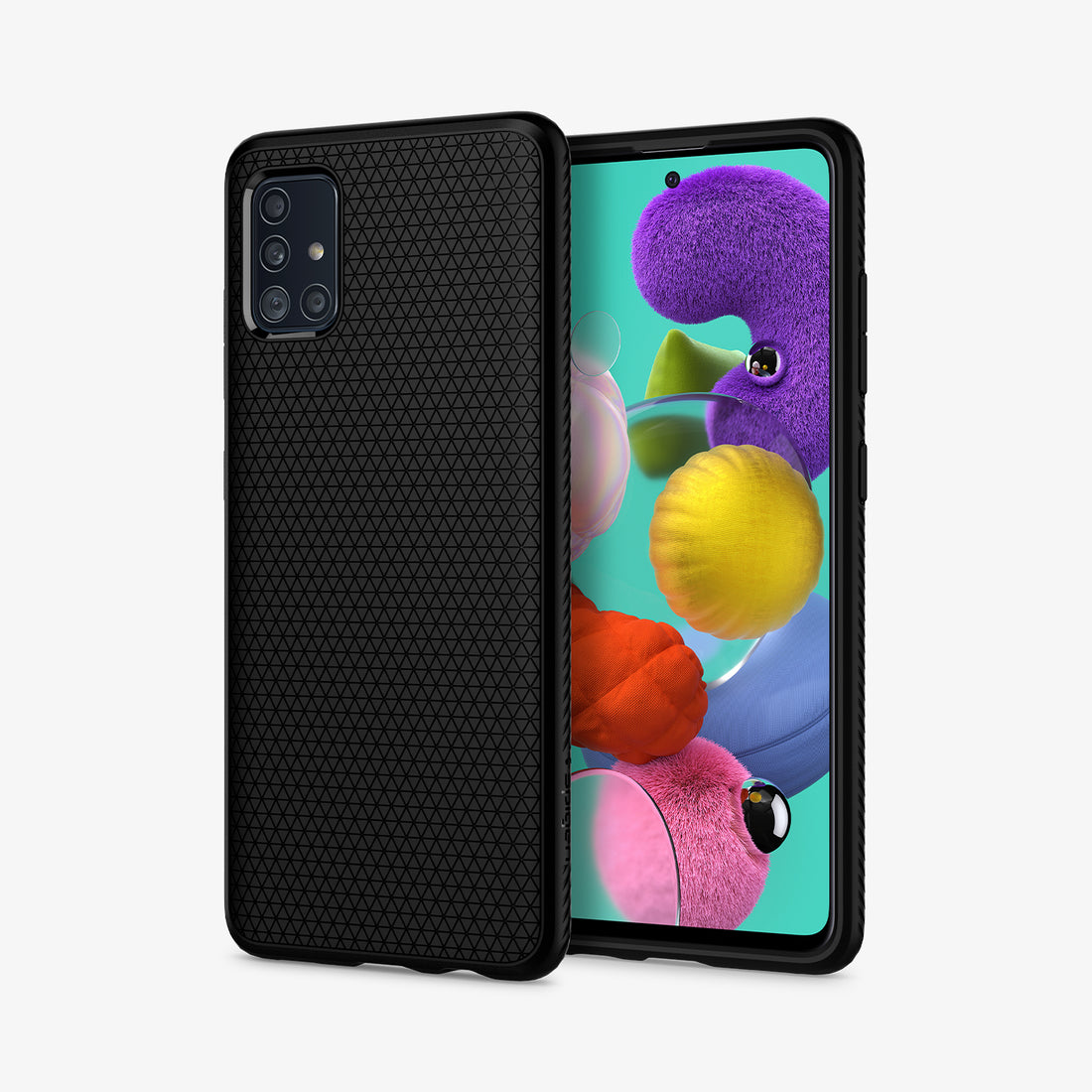 ACS09291 - Galaxy A56 5G Case Liquid Air in Matte Black showing the back