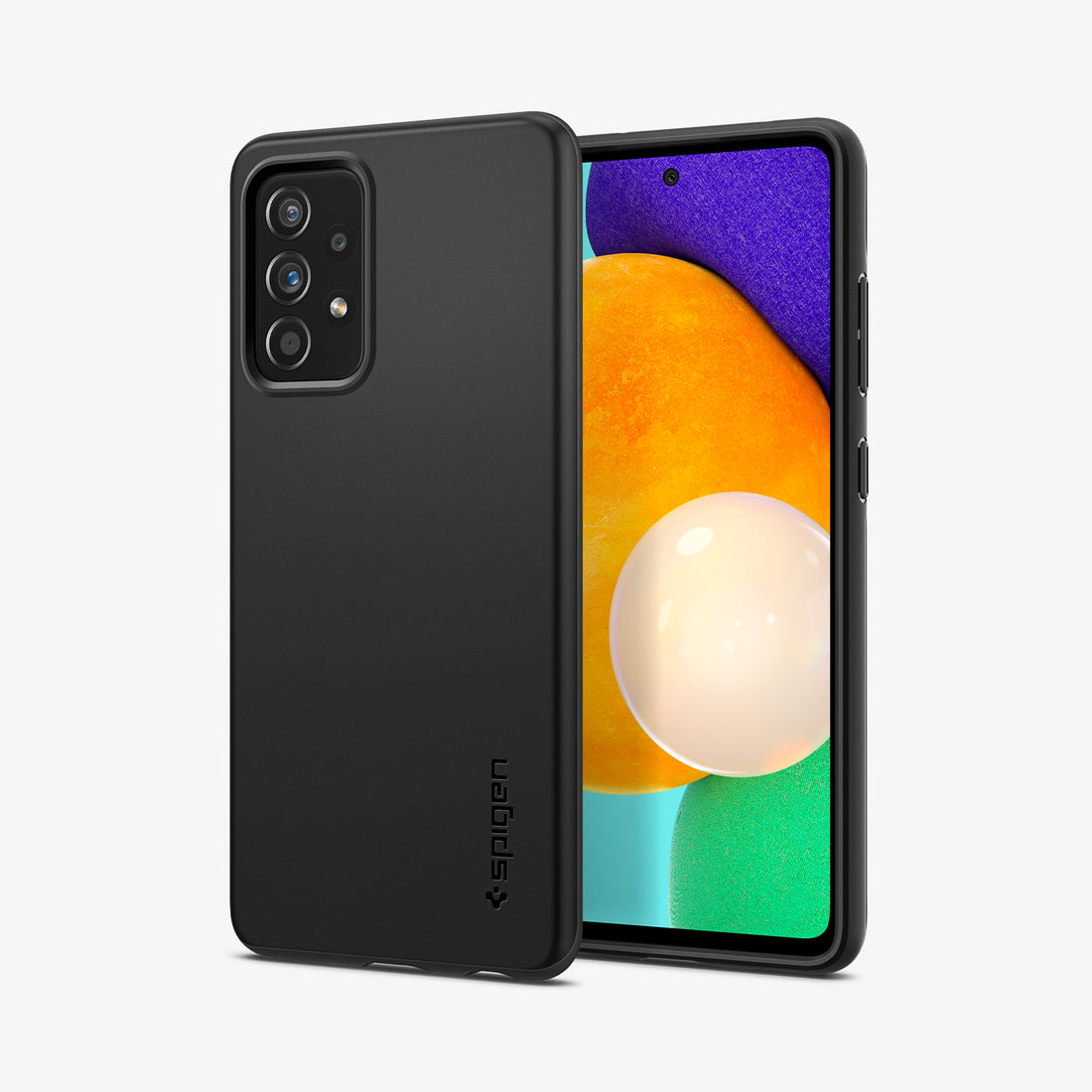 ACS05883 - Galaxy A54 5G Case Thin Fit in Black showing the back