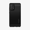 ACS02324 - Galaxy A72 Case Rugged Armor in Matte Black showing the back