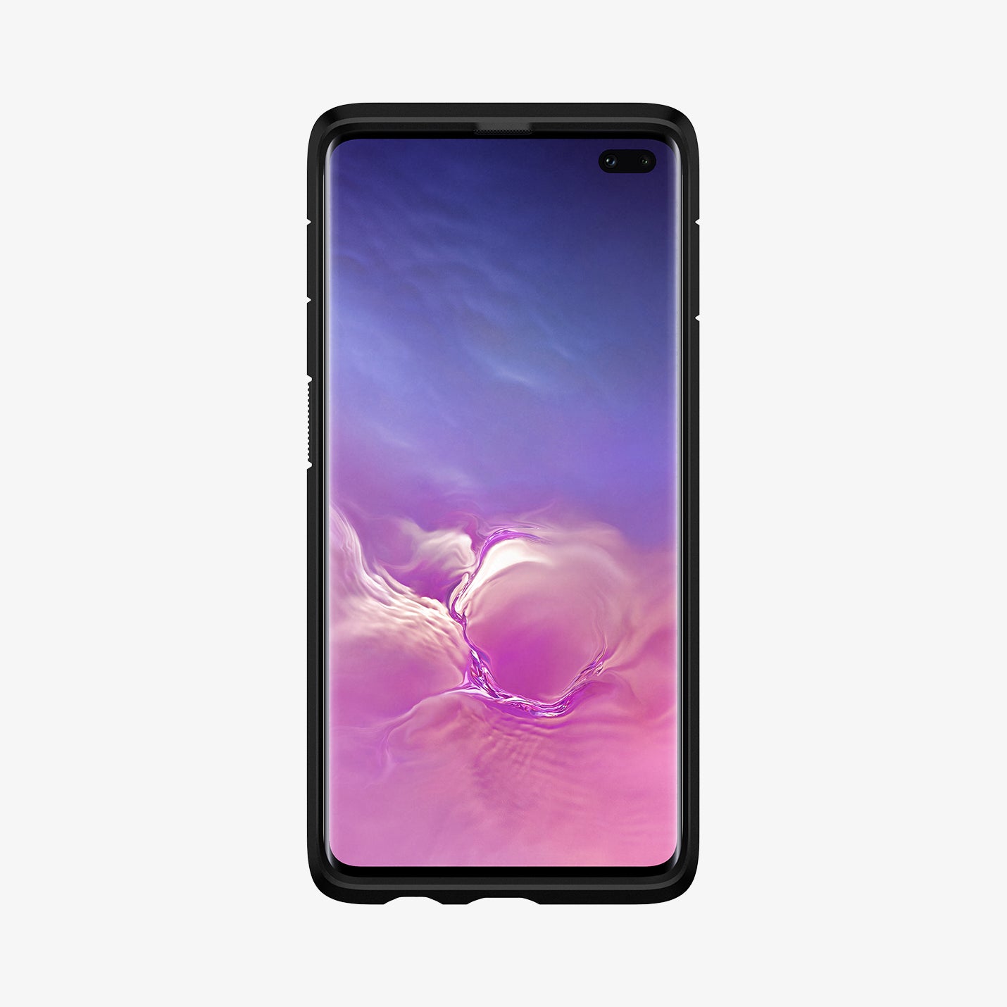 606CS25770 - Galaxy S10 Plus Tough Armor Case in black showing the front